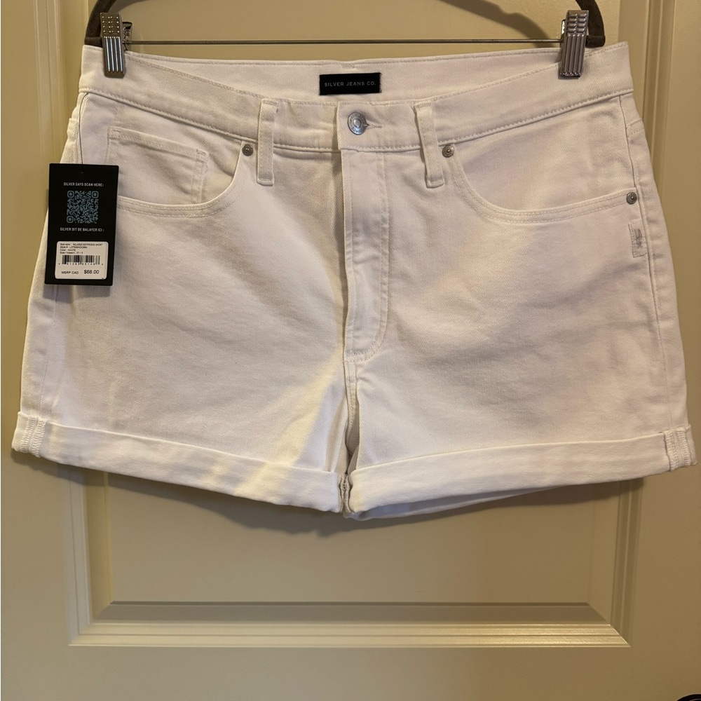 Silver Jeans Women's Classic White Jean Shorts